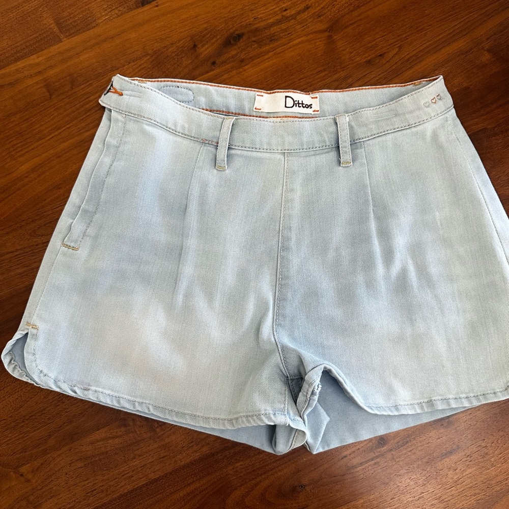 Dittos Blue Tailored Jean Shorts